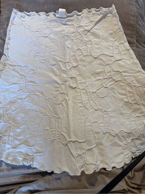 Women’s A-Line White Embroidered Skirt